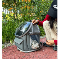 HKM-9843389 Large Capacity Pet Diaper Bag with Skylight, Scratch-resistant Nylon Design, Foldable & High Load-bearing