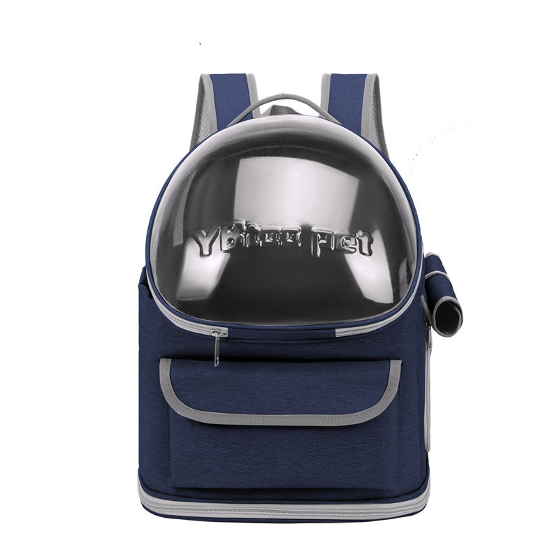 HKM-9843389 Large Capacity Pet Diaper Bag with Skylight, Scratch-resistant Nylon Design, Foldable & High Load-bearing