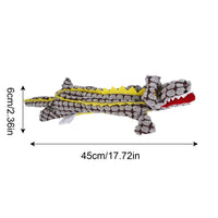HKM-9844413 Plush Crocodile Dog Toy - Bite Resistant Squeaky Plush for Small and Large Dogs