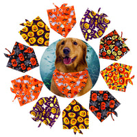 HKM-9844541 Halloween-Themed Dog Bandana Scarf - Various Sizes and Prints