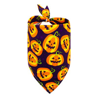 HKM-9844541 Halloween-Themed Dog Bandana Scarf - Various Sizes and Prints