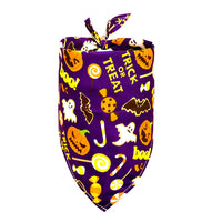 HKM-9844541 Halloween-Themed Dog Bandana Scarf - Various Sizes and Prints