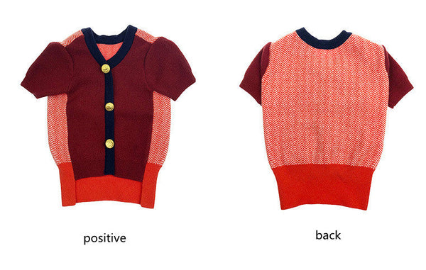 HKM-9844925 Cozy Rabbit Fleece Dog and Cat Sweater in Orange and Maroon