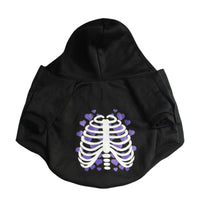 HKM-9845309 Cozy Black Cotton Fleece Sweater for Dogs - Autumn & Winter Wear