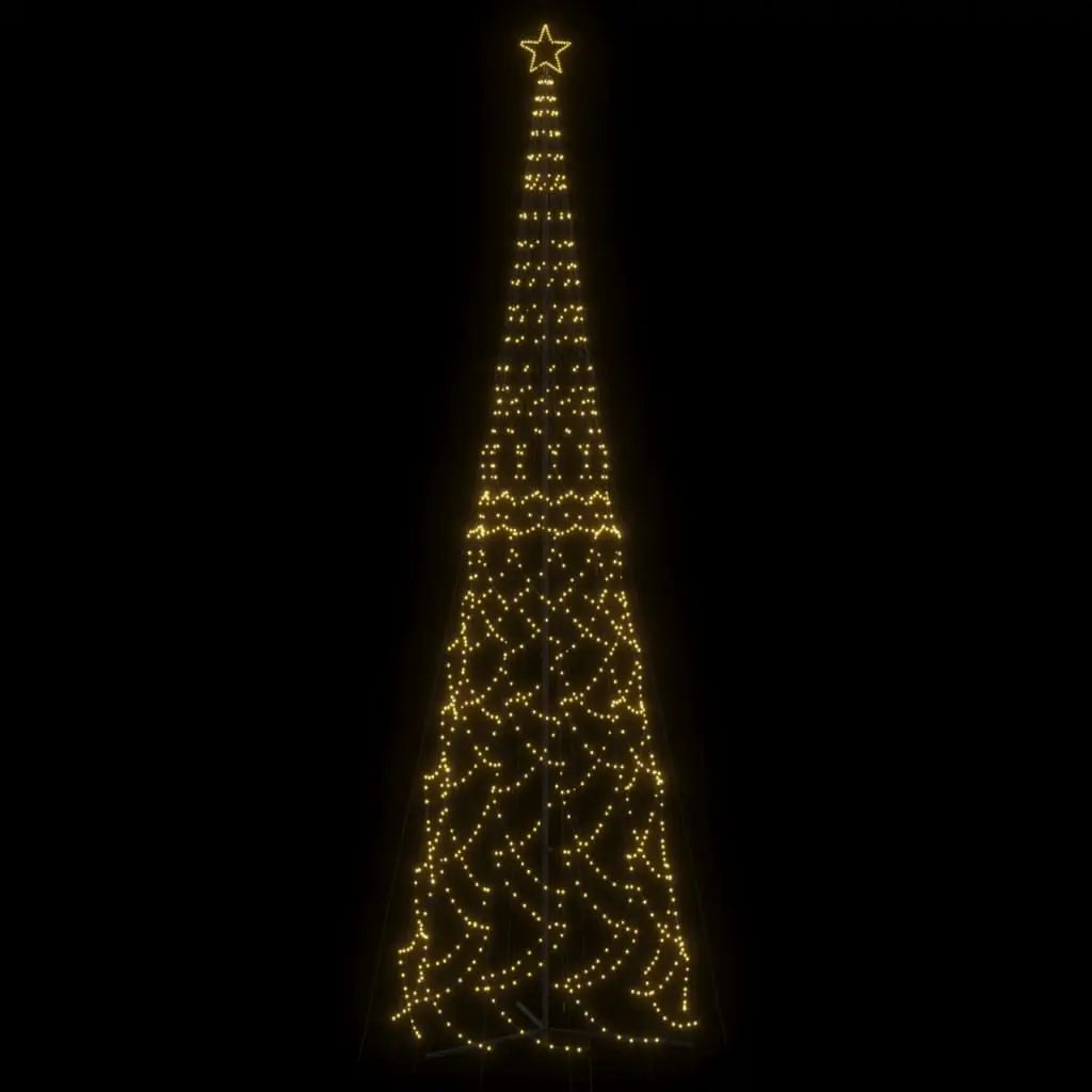 HKM-984595 3000 LED Warm White Christmas Cone Tree, 8x26 ft for Festive Holiday Decor