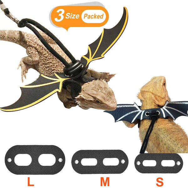 HKM-9846205 Lizard Pulling Rope with Leather Wings for Pets - 1.8m Leash Included