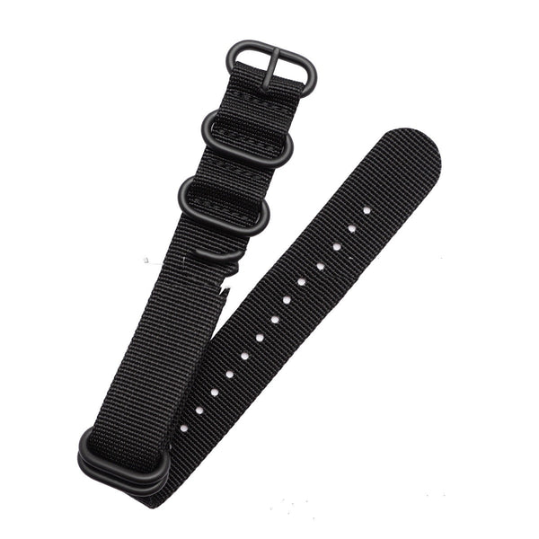 HKM-984659 Solid Color Nylon Watchband - Multiple Color Options, 20mm & 22mm Sizes Available