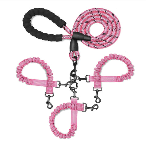 HKM-9846717 Double-Ended Luminous Pet Leash - Durable Nylon, Adjustable Length, Available in Multiple Colors