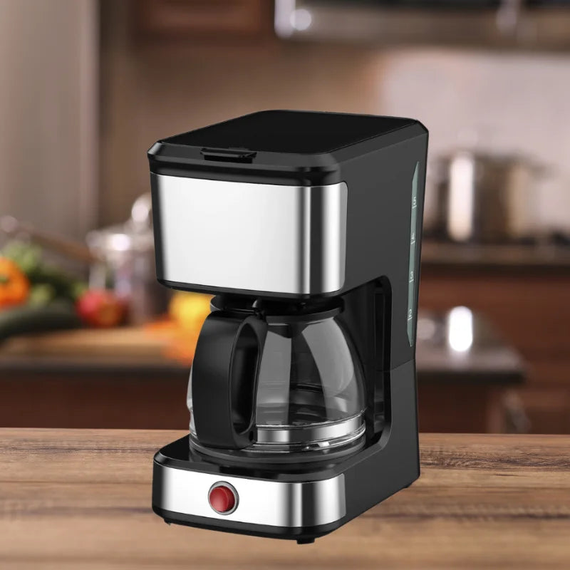 HKM-984723 5-Cup Drip Coffee Maker with Clear Water Level Indicator for Ground Coffee and Coffee Pot