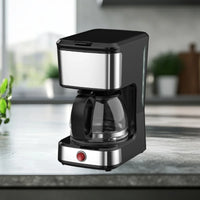 HKM-984723 5-Cup Drip Coffee Maker with Clear Water Level Indicator for Ground Coffee and Coffee Pot