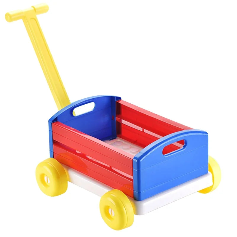 HKM-984723 Storage Trolley Toy Cart for Kids - Educational DIY Assembly Blocks for Ages 2-4