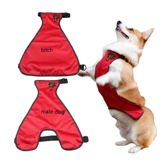 HKM-9847485 Waterproof Bellyband Pet Apron for Dogs - Casual Polyester Clothing in Multiple Colors and Sizes