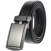 HKM-984851 Genuine Leather Buckle Ratchet Belt for Men - Size LY33-1550-1