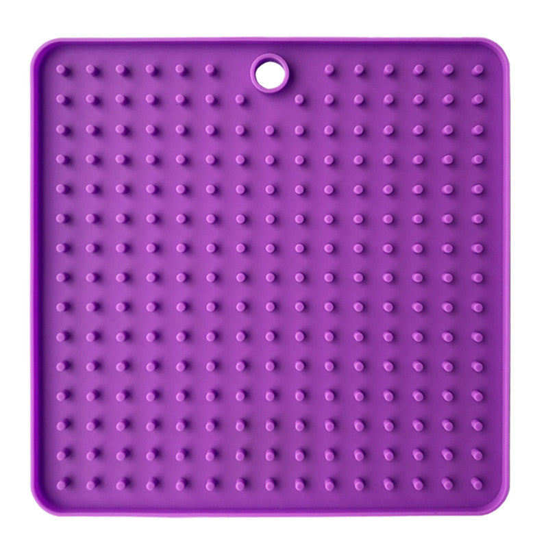 HKM-9848765 Silicone Pet Licking Pad for Interactive Slow Feeding, 18.5cm x 18.5cm