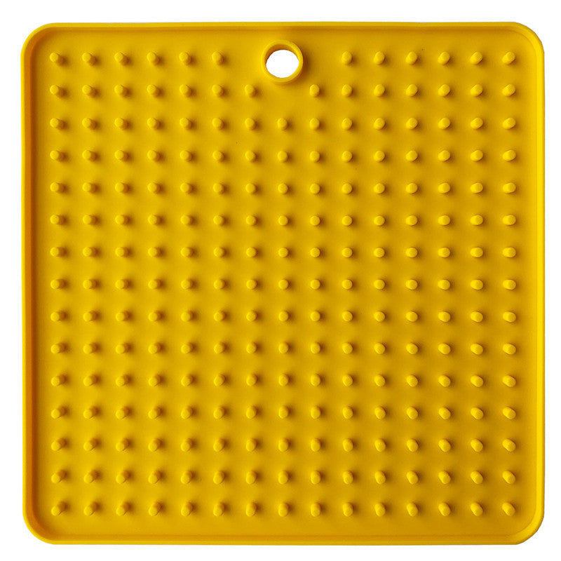 HKM-9848765 Silicone Pet Licking Pad for Interactive Slow Feeding, 18.5cm x 18.5cm