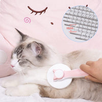 HKM-9850173 Self-Cleaning Cat and Dog Grooming Brush for All Fur Types with Massage Needles and One-Click Fur Removal