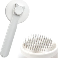 HKM-9850173 Self-Cleaning Cat and Dog Grooming Brush for All Fur Types with Massage Needles and One-Click Fur Removal