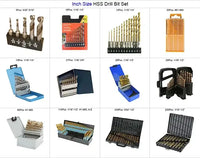 HKM-985171 246-Piece Metric HSS Twist Drill Bit Set for Wood, Metal, Cement and Screw Driving in Carry Case