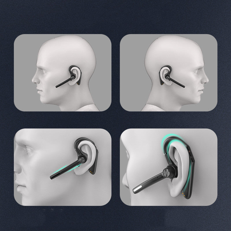 HKM-985171 Wireless Bluetooth Headset with Battery Display and Voice Control for Driving