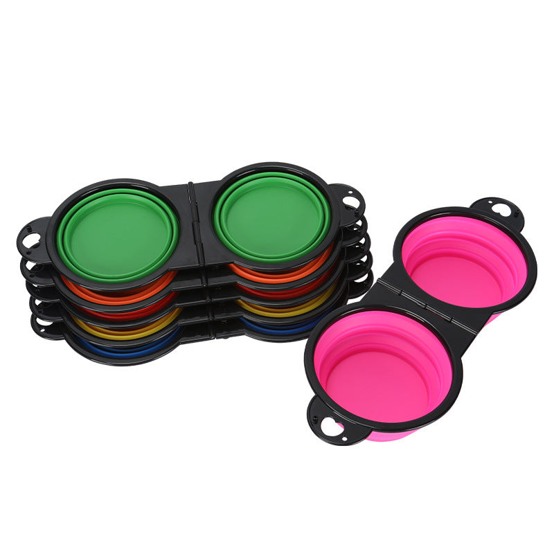 HKM-9852861 Collapsible Silicone Pet Travel Bowl for Dogs - Multiple Colors Available