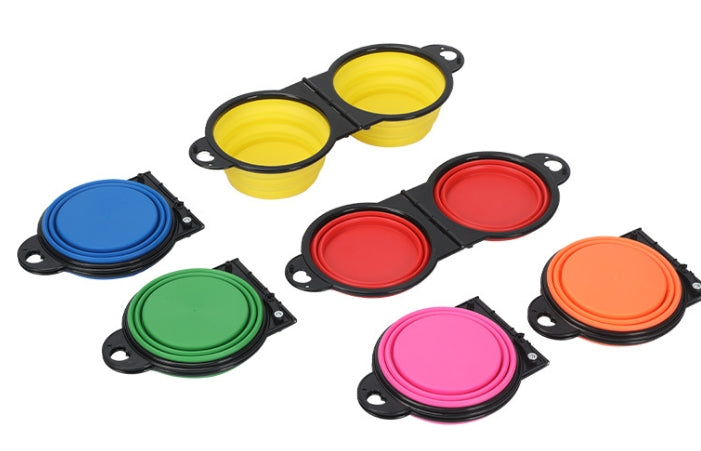HKM-9852861 Collapsible Silicone Pet Travel Bowl for Dogs - Multiple Colors Available