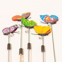 HKM-9853501 Retractable Spring Butterfly Cat Teasing Stick - Mixed Hair, 30-50cm Full Length