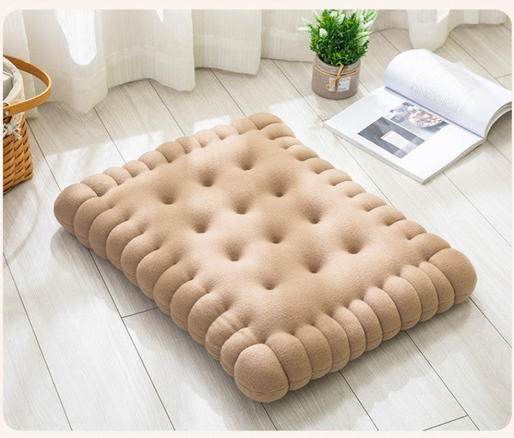 HKM-985363 Comfortable Modern Plush Dining Chair Mat - Sedentary Cushion in Coffee and Beige, Multiple Sizes Available 40x45cm, 50x60cm