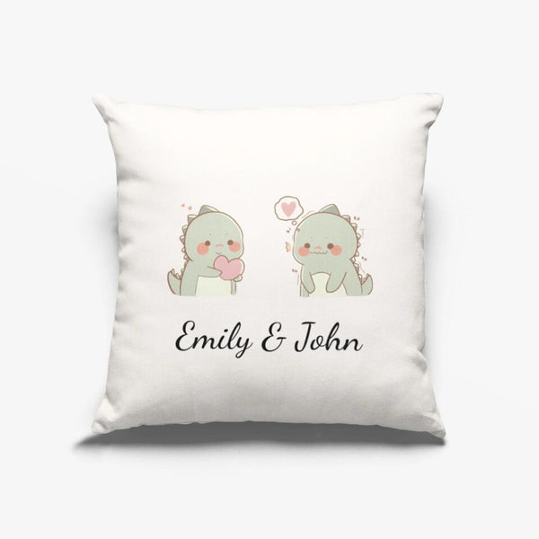 HKM-985427 Custom Cute Dinosaur Pillowcase, Modern Minimalist Design, Peach Skin Fabric, 45x45cm