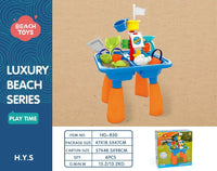 HKM-985427 Outdoor Sand and Water Sensory Play Table for Kids - Beach Playset for Toddlers
