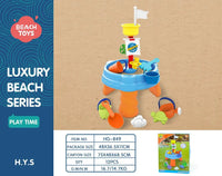 HKM-985427 Outdoor Sand and Water Sensory Play Table for Kids - Beach Playset for Toddlers