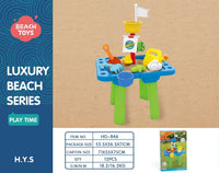 HKM-985427 Outdoor Sand and Water Sensory Play Table for Kids - Beach Playset for Toddlers