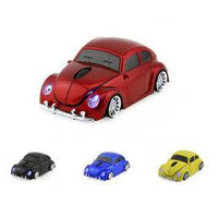 HKM-985491 Wireless Beetle Car-Shaped Mouse with Adjustable DPI and Four-Way Scroll Wheel