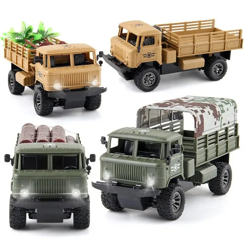 HKM-985555 4CH Electric Military RC Truck for Kids - Off-road Remote Control Vehicle, 12x25x13CM, Indoor & Outdoor Use