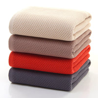 HKM-985555 All-Cotton Jacquard Bath and Beach Towel - Breathable & Quick-Dry in Beige, Red, Light Gray, Brown