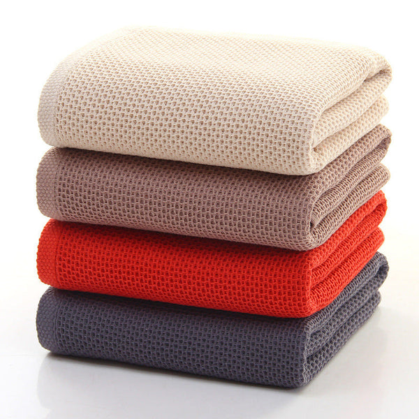 HKM-985555 All-Cotton Jacquard Bath and Beach Towel - Breathable & Quick-Dry in Beige, Red, Light Gray, Brown