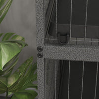 HKM-9856317 5-Tier Small Animal Cage with Hammock for Ferrets and Chinchillas, Heavy-Duty Steel Construction, Easy-Clean Design, 4 Doors, Mobile Wheels, Grey