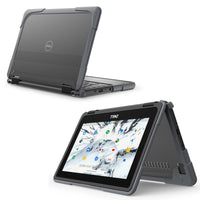 HKM-985683 Shockproof Hard Case for Dell Chromebook 11 3100/3110 with Cooling Holes and Durable PC Material