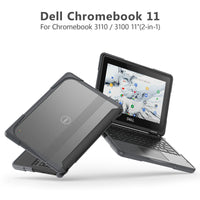HKM-985683 Shockproof Hard Case for Dell Chromebook 11 3100/3110 with Cooling Holes and Durable PC Material