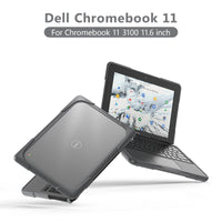 HKM-985683 Shockproof Hard Case for Dell Chromebook 11 3100/3110 with Cooling Holes and Durable PC Material