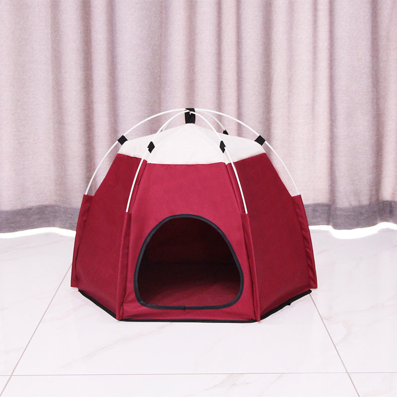 HKM-9857469 Cozy Pet Warm Tent for Cats - Soft Cloth Fabric, Multiple Colors, and Spacious Design