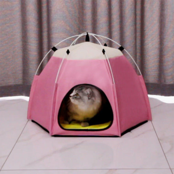 HKM-9857469 Cozy Pet Warm Tent for Cats - Soft Cloth Fabric, Multiple Colors, and Spacious Design