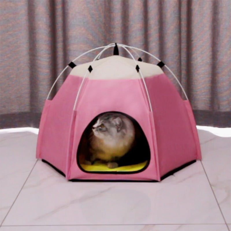 HKM-9857469 Cozy Pet Warm Tent for Cats - Soft Cloth Fabric, Multiple Colors, and Spacious Design