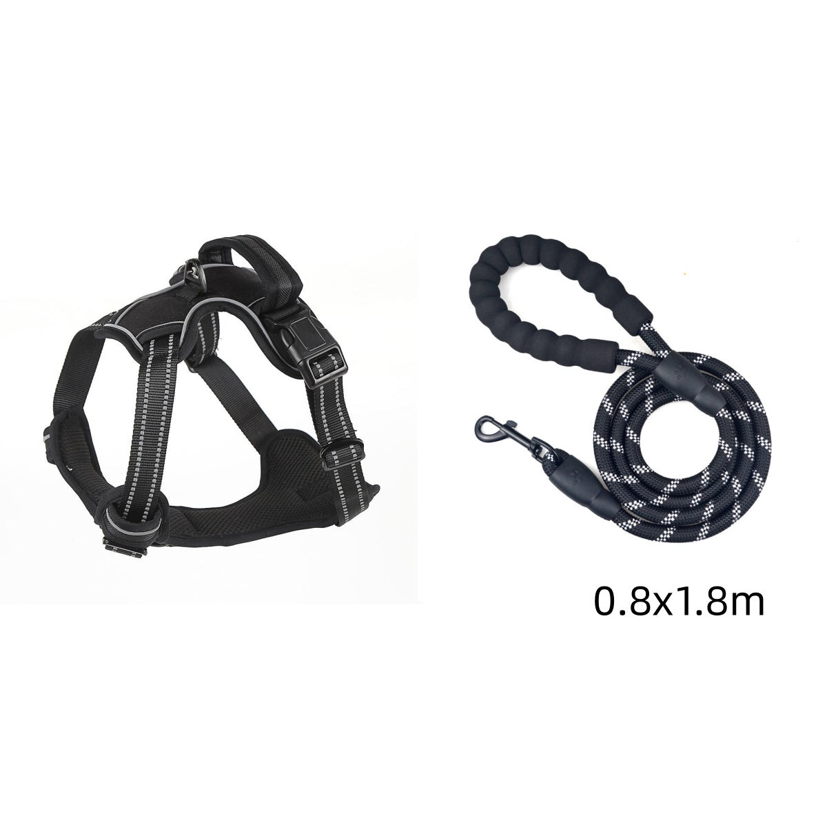 HKM-9857725 No-Pull Reflective Breathable Dog Harness Vest ¨C Adjustable Polyester Pet Strap in Multiple Sizes
