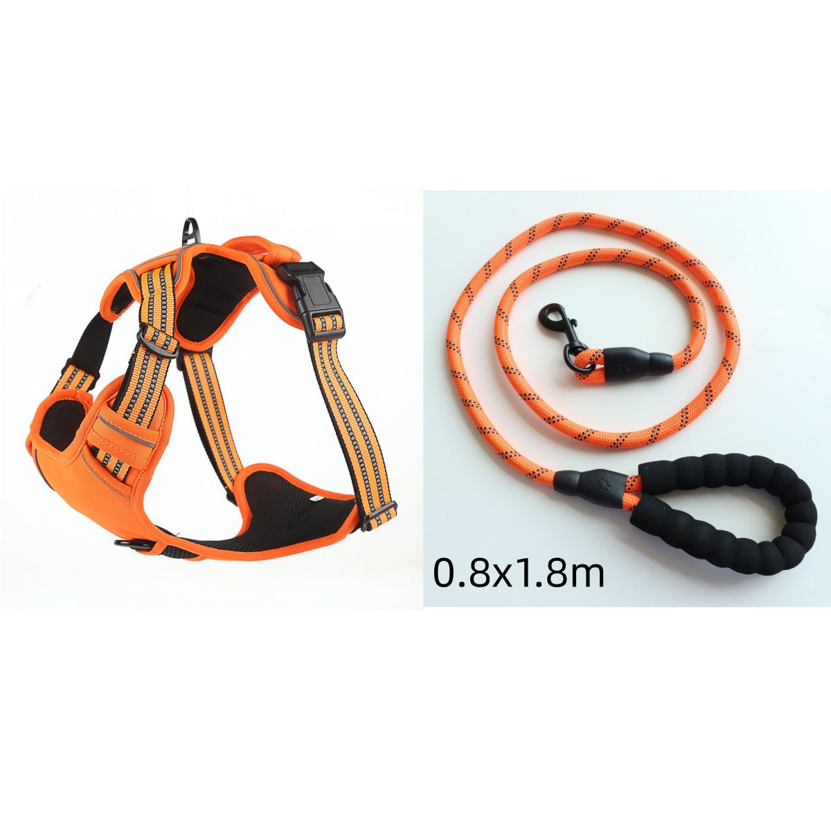 HKM-9857725 No-Pull Reflective Breathable Dog Harness Vest ¨C Adjustable Polyester Pet Strap in Multiple Sizes