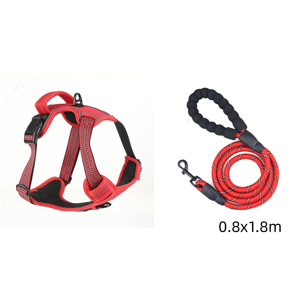 HKM-9857725 No-Pull Reflective Breathable Dog Harness Vest ¨C Adjustable Polyester Pet Strap in Multiple Sizes