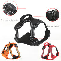 HKM-9857725 No-Pull Reflective Breathable Dog Harness Vest ¨C Adjustable Polyester Pet Strap in Multiple Sizes