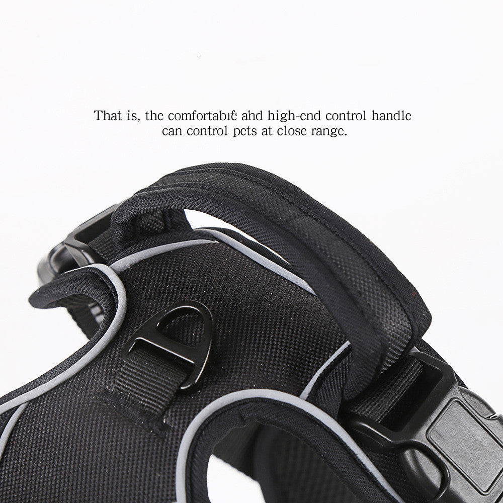 HKM-9857725 No-Pull Reflective Breathable Dog Harness Vest ¨C Adjustable Polyester Pet Strap in Multiple Sizes