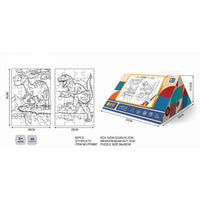 HKM-985875 Customized 2 in 1 Paper Jigsaw Puzzle and Coloring Kit for Ages 6 and Up