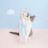 HKM-9859261 Cat Teasing Toy with Plastic Wand for Fun and Engaging Playtime