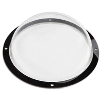 HKM-9860029 Transparent Acrylic Semi-Circular Pet Fence Window with Decorative Ring and Installation Hardware